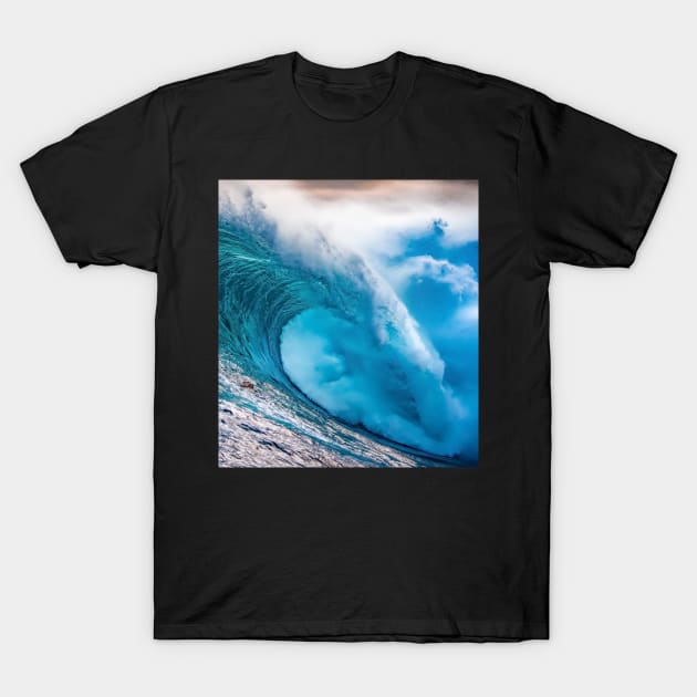 Crystal Clear Aqua Blue Ocean Water T-Shirt by StylishPrinting